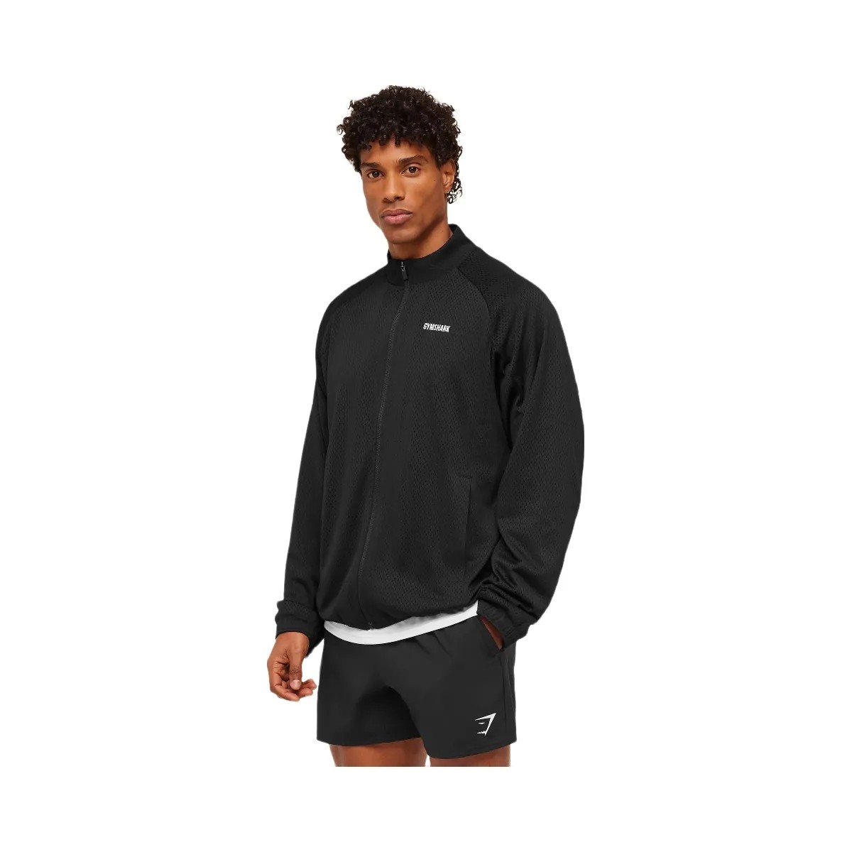 Gymshark Train Zip Through Jacket "Black" - HypeFly India View 3