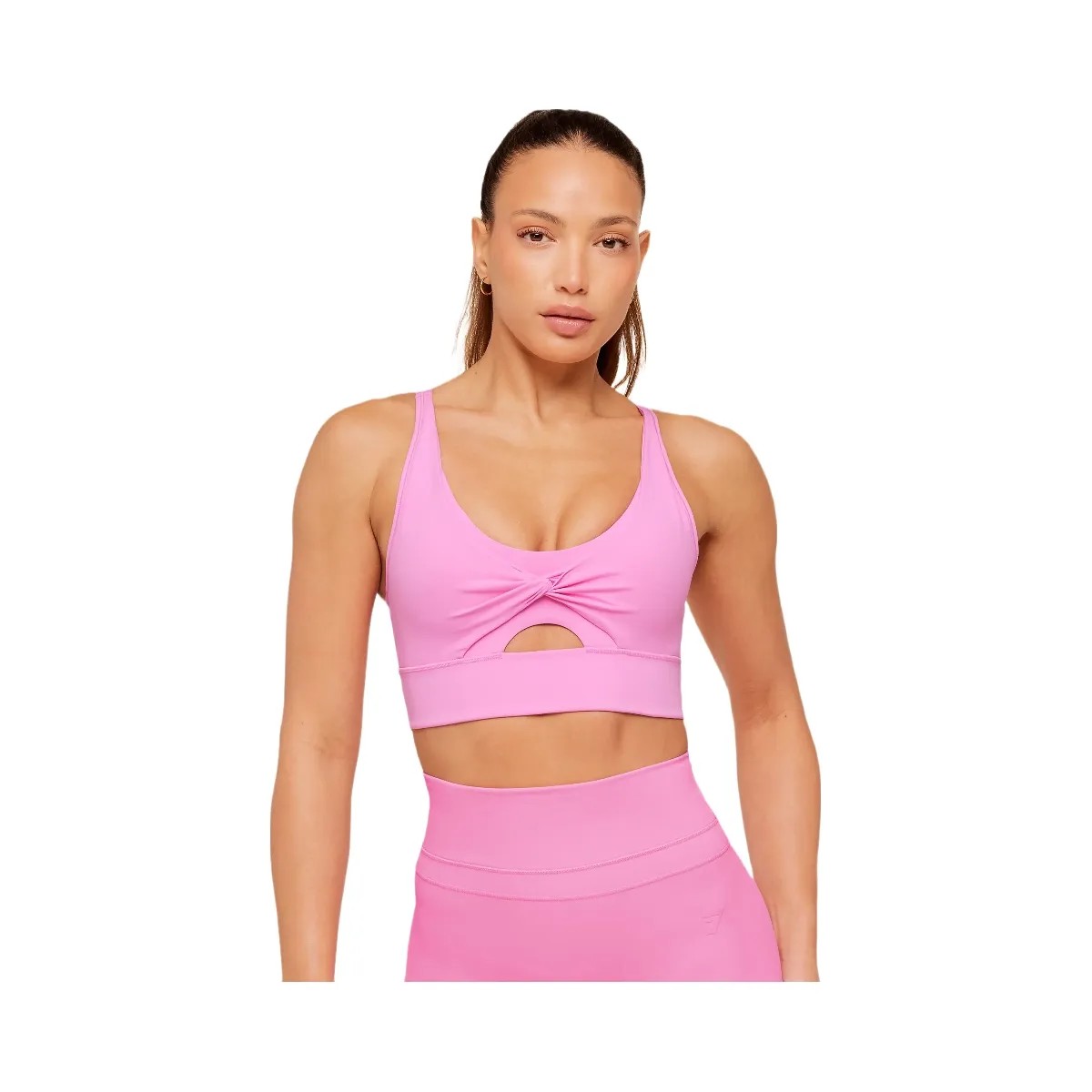 Gymshark Twist Front Sports Bra "Focus Pink" - HypeFly India View 1