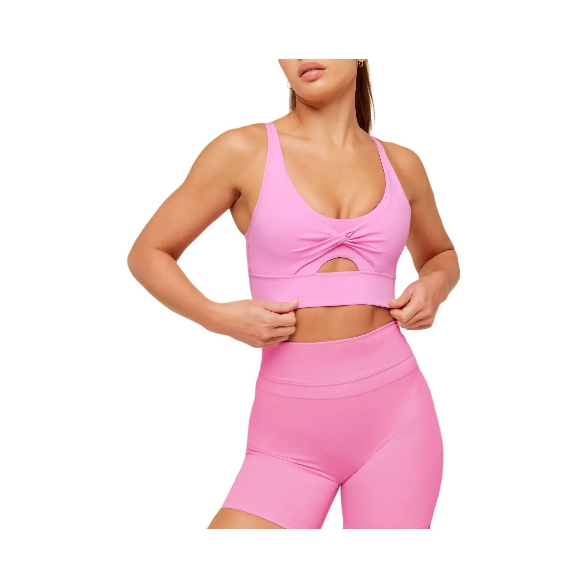 Gymshark Twist Front Sports Bra "Focus Pink" - HypeFly India View 6