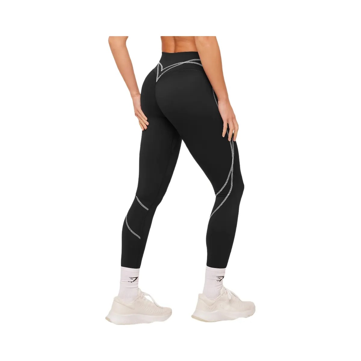 Gymshark Volt Leggings "Black White" - HypeFly India View 2