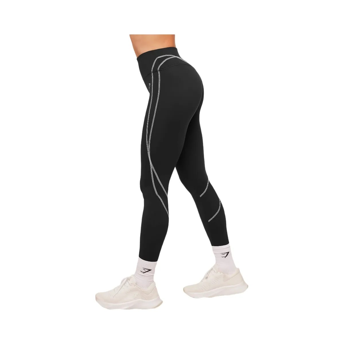 Gymshark Volt Leggings "Black White" - HypeFly India View 3