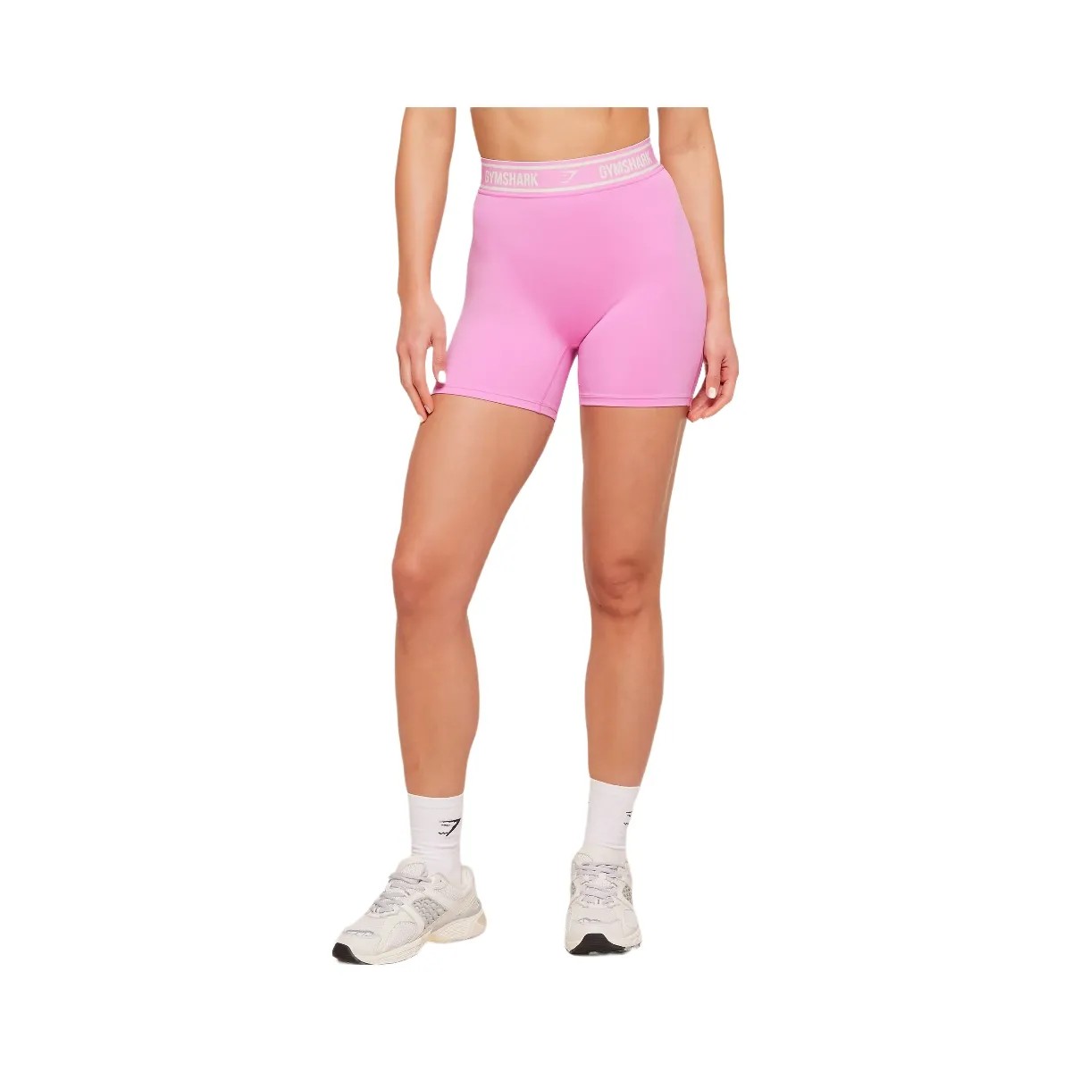 Gymshark Waistband Logo Shorts "Focus Pink" - HypeFly India View 1
