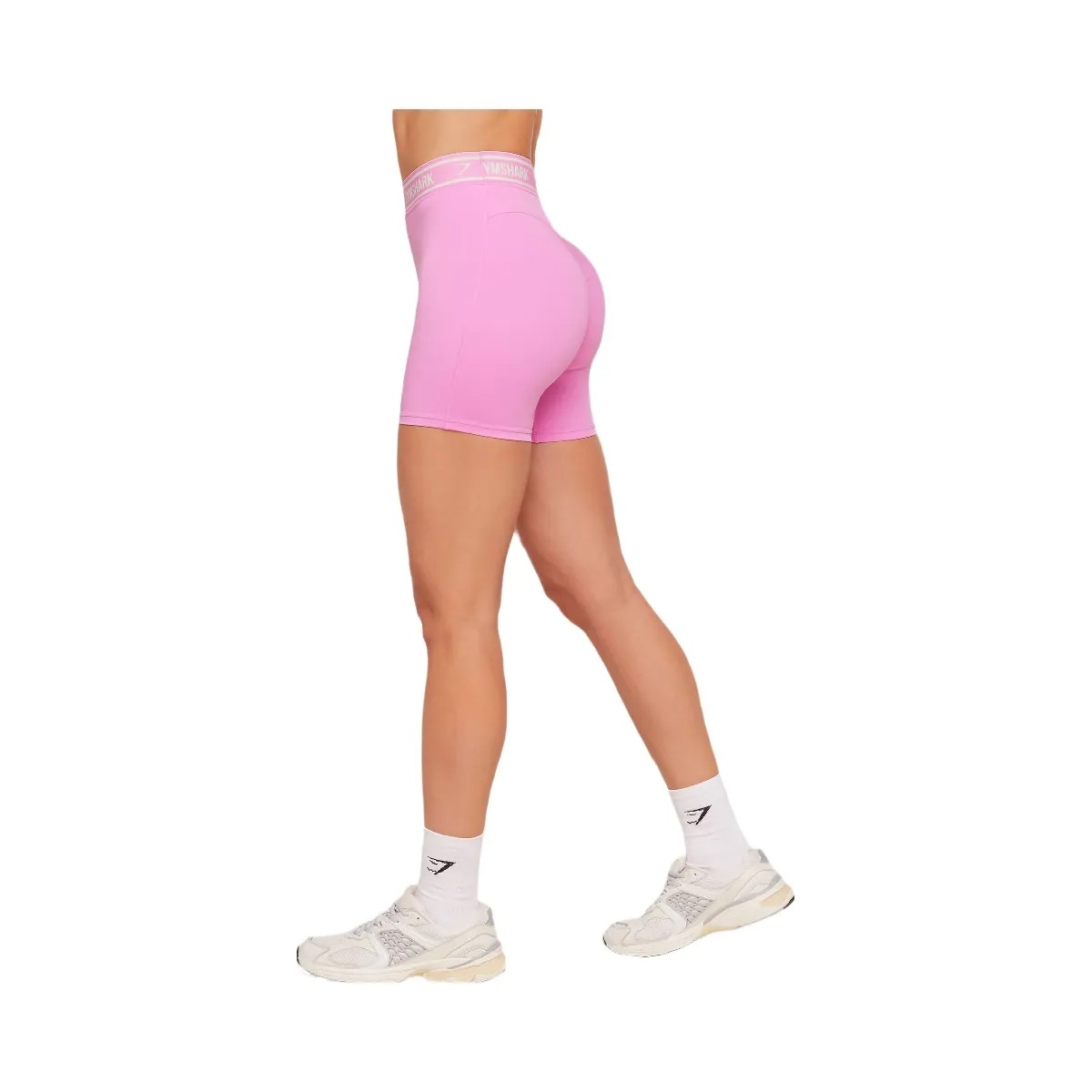 Gymshark Waistband Logo Shorts "Focus Pink" - HypeFly India View 3