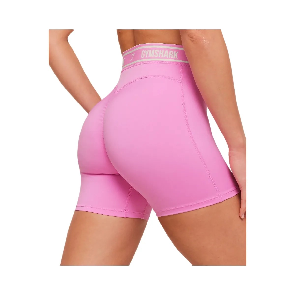 Gymshark Waistband Logo Shorts "Focus Pink" - HypeFly India View 5