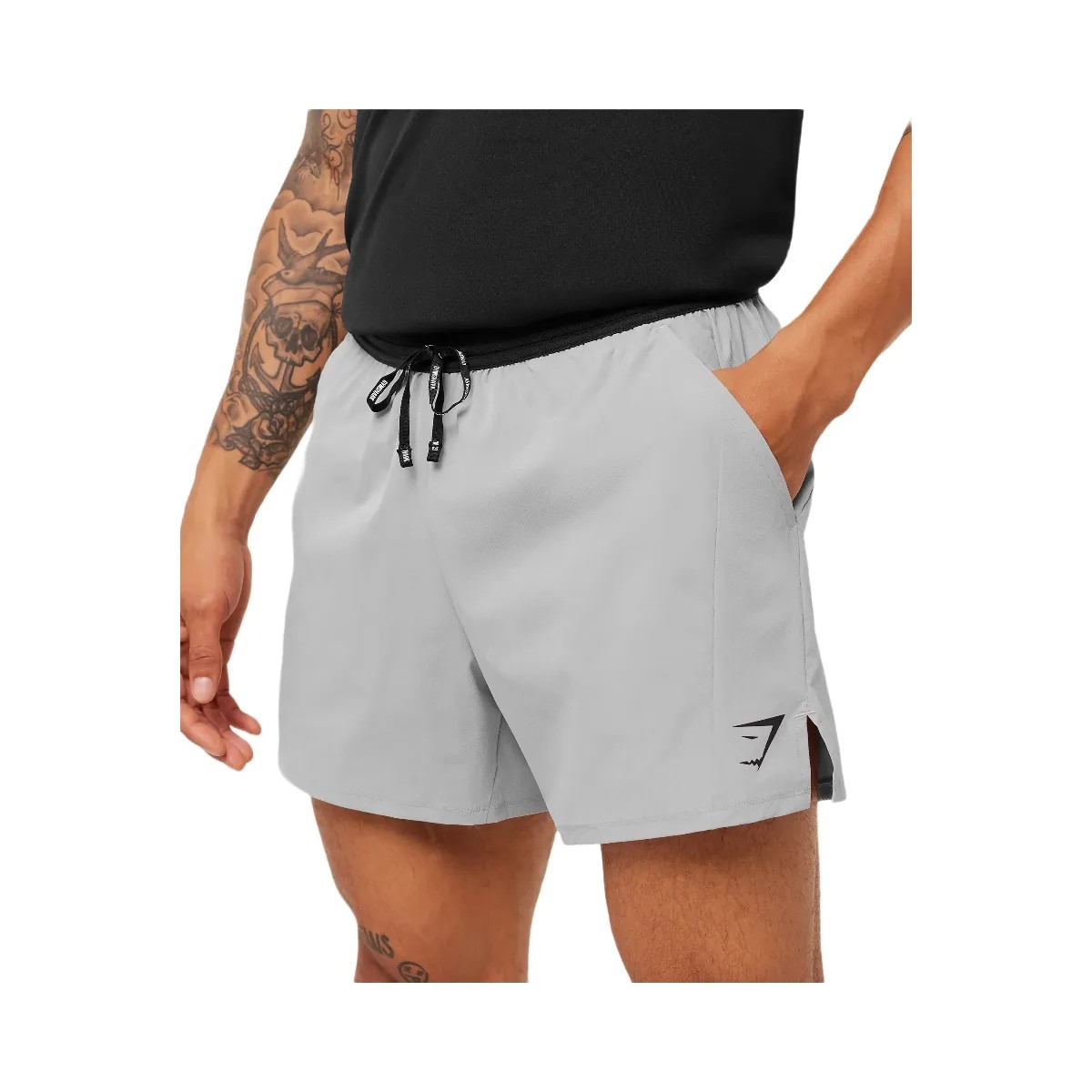 Gymshark Weekend 5" Shorts "Stratus Grey" - HypeFly India View 5