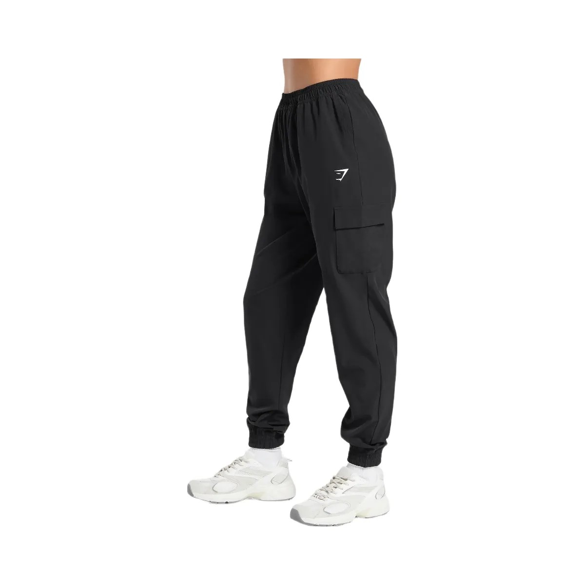 Gymshark Woven Cargo Pants "Black" - HypeFly India View 3