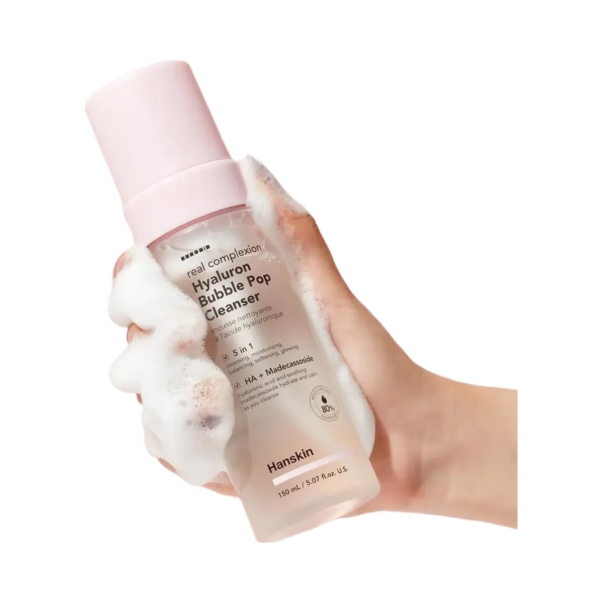 Hanskin Hyaluron Bubble Pop Cleanser - HypeFly India View 3
