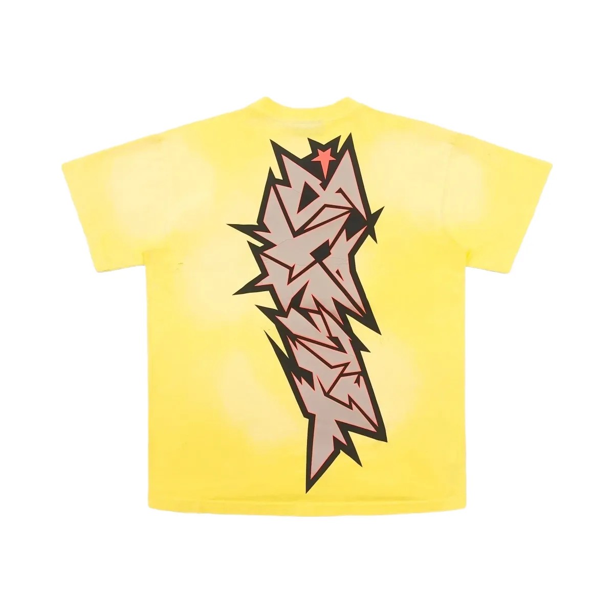 Hellstar Crack Print T-Shirt Yellow - HypeFly India View 1