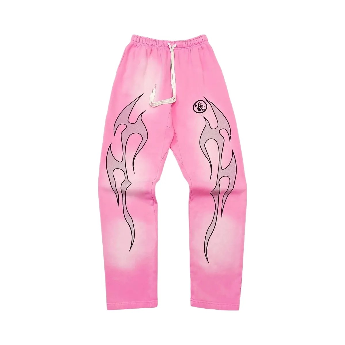 Hellstar Flame Sweatpants Pink - HypeFly India View 1