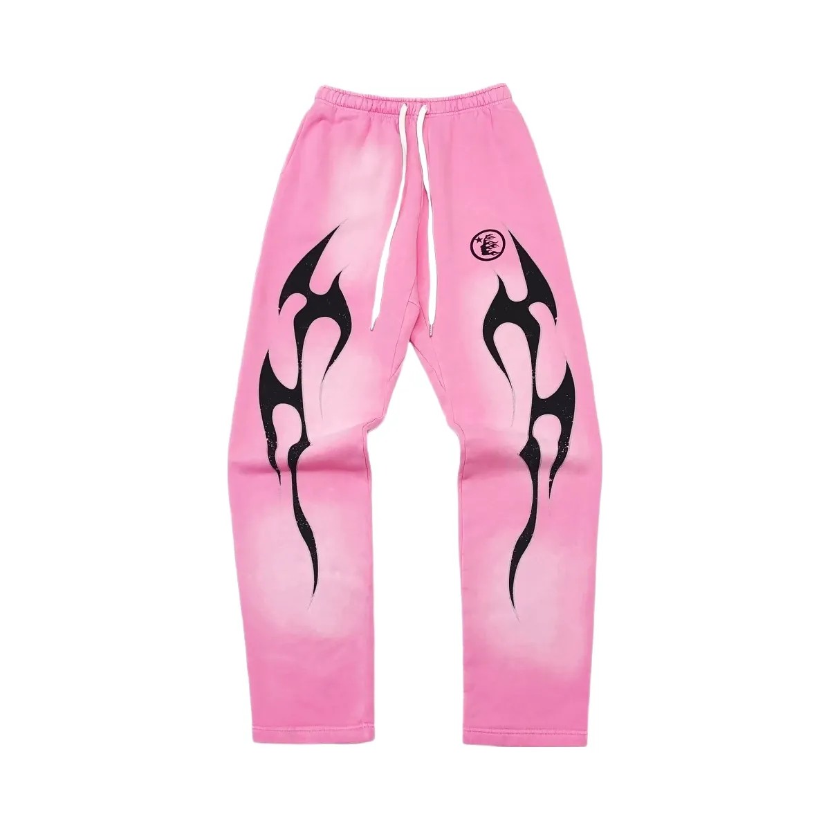 Hellstar Flame Sweatpants Pink/Black - HypeFly India View 1