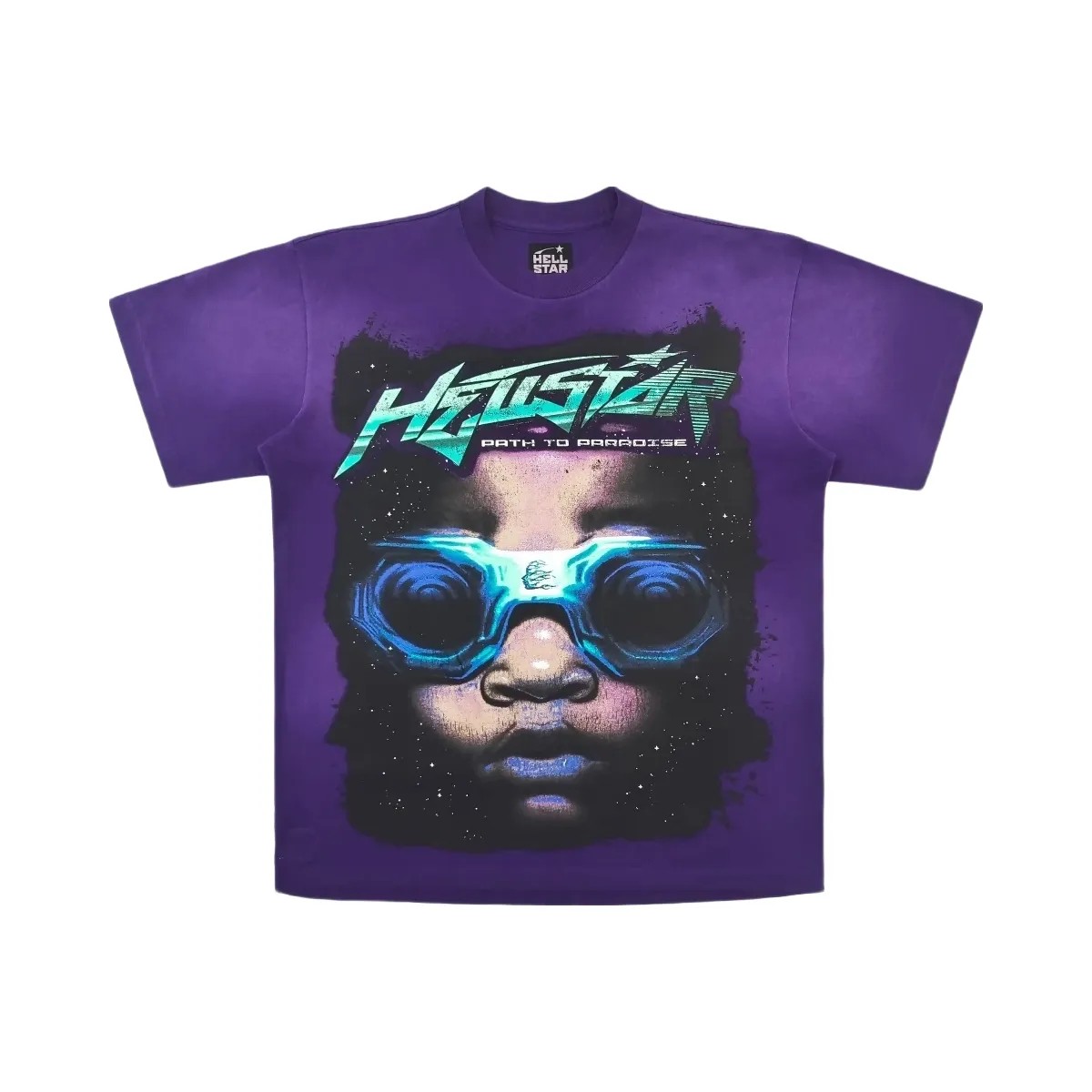Hellstar Goggles T Shirt Purple - HypeFly India View 1