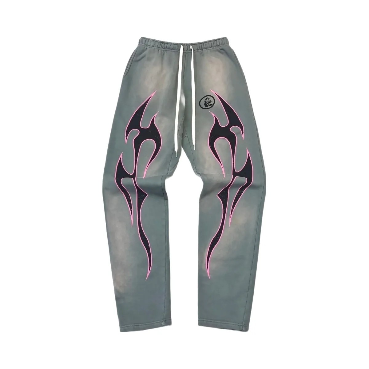 Hellstar Grey Future Flame Sweatpants Grey - HypeFly India View 2