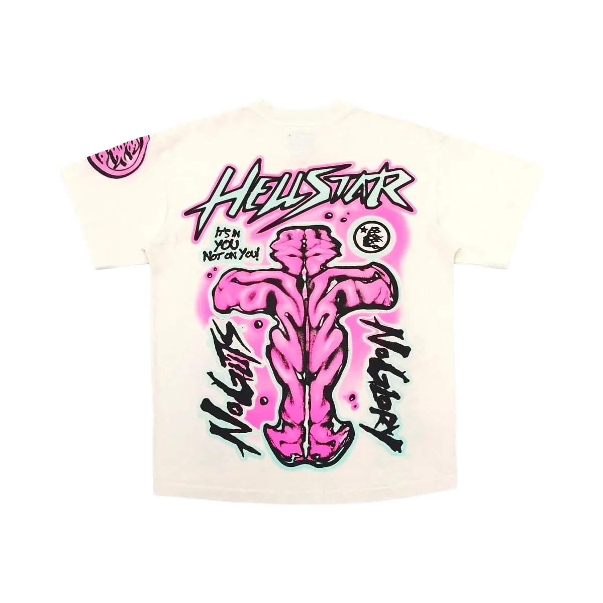 Hellstar No Guts No Glory T Shirt White - HypeFly India View 2
