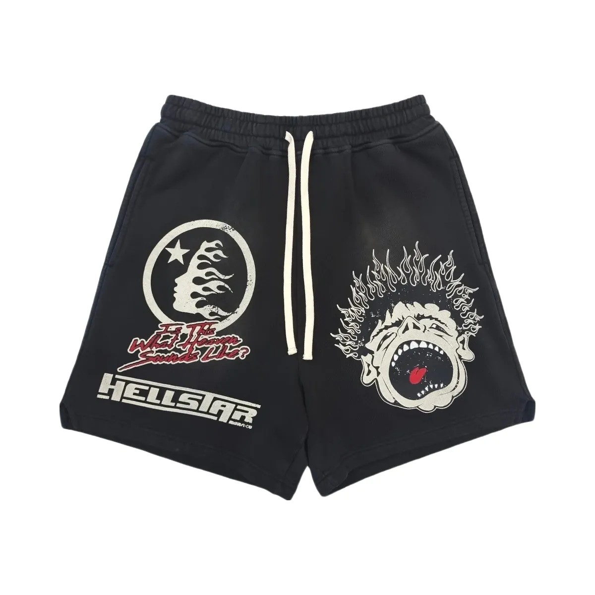 Hellstar Records Shorts Black - HypeFly India View 1