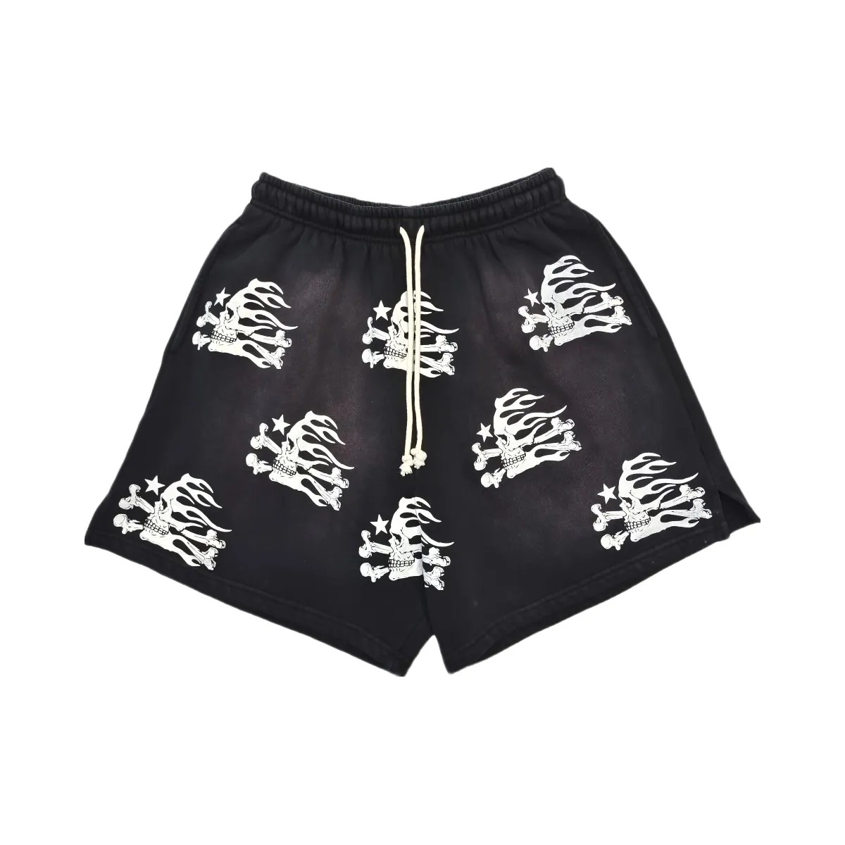 Hellstar Skull Shorts Black - HypeFly India View 2
