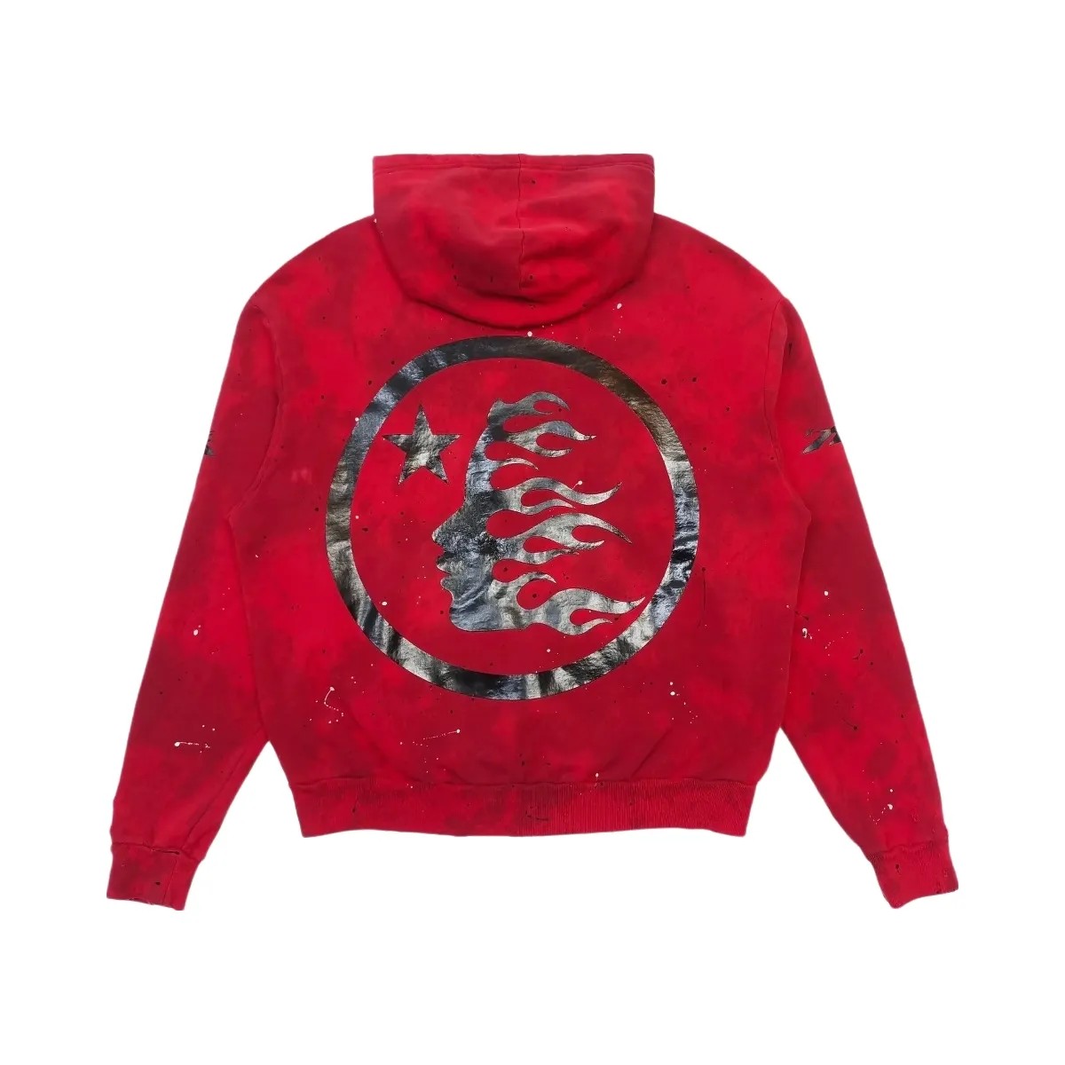 Hellstar Sports Tie Dye Skull Hoodie Red - HypeFly India View 2