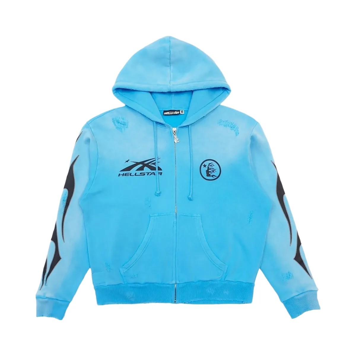 Hellstar Studios Zip Hoodie Blue - HypeFly India View 1