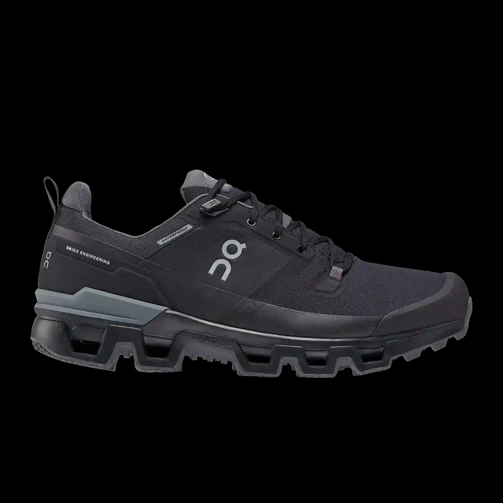 Cloudwander Waterproof 'Black Eclipse' On Running - HypeFly India View 1