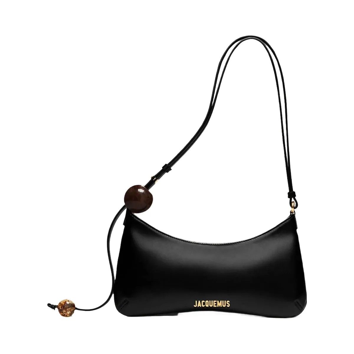 Jacquemus Le Bisou Perle Shoulder Bag Black - HypeFly India View 1