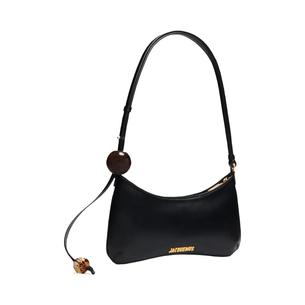 Jacquemus Le Bisou Perle Shoulder Bag Black - HypeFly India View 2