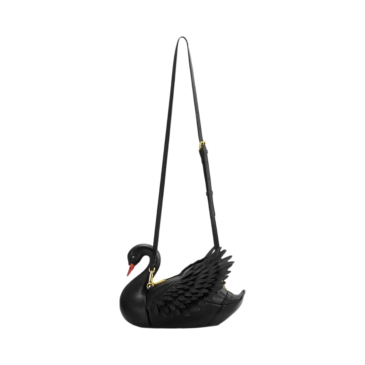 JW PEI Alani Swan Shaped Crossbody Bag Black - HypeFly India View 2