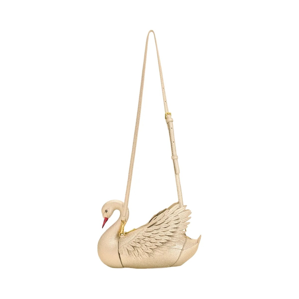 JW PEI Alani Swan Shaped Crossbody Bag Gold - HypeFly India View 2