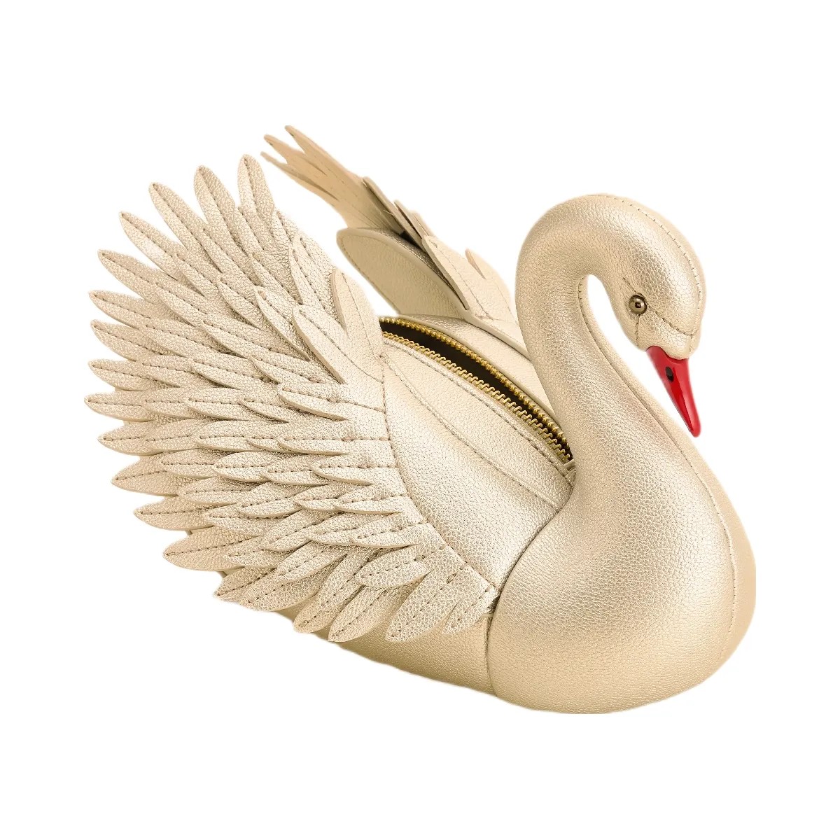 JW PEI Alani Swan Shaped Crossbody Bag Gold - HypeFly India View 4