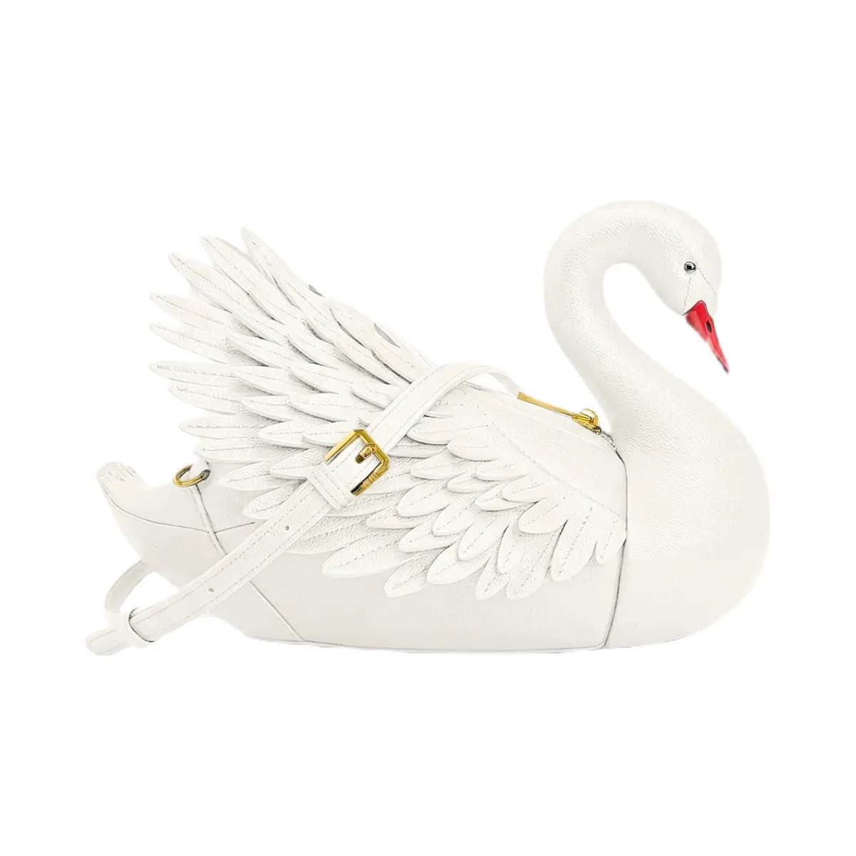 JW PEI Alani Swan Shaped Crossbody Bag White - HypeFly India View 1