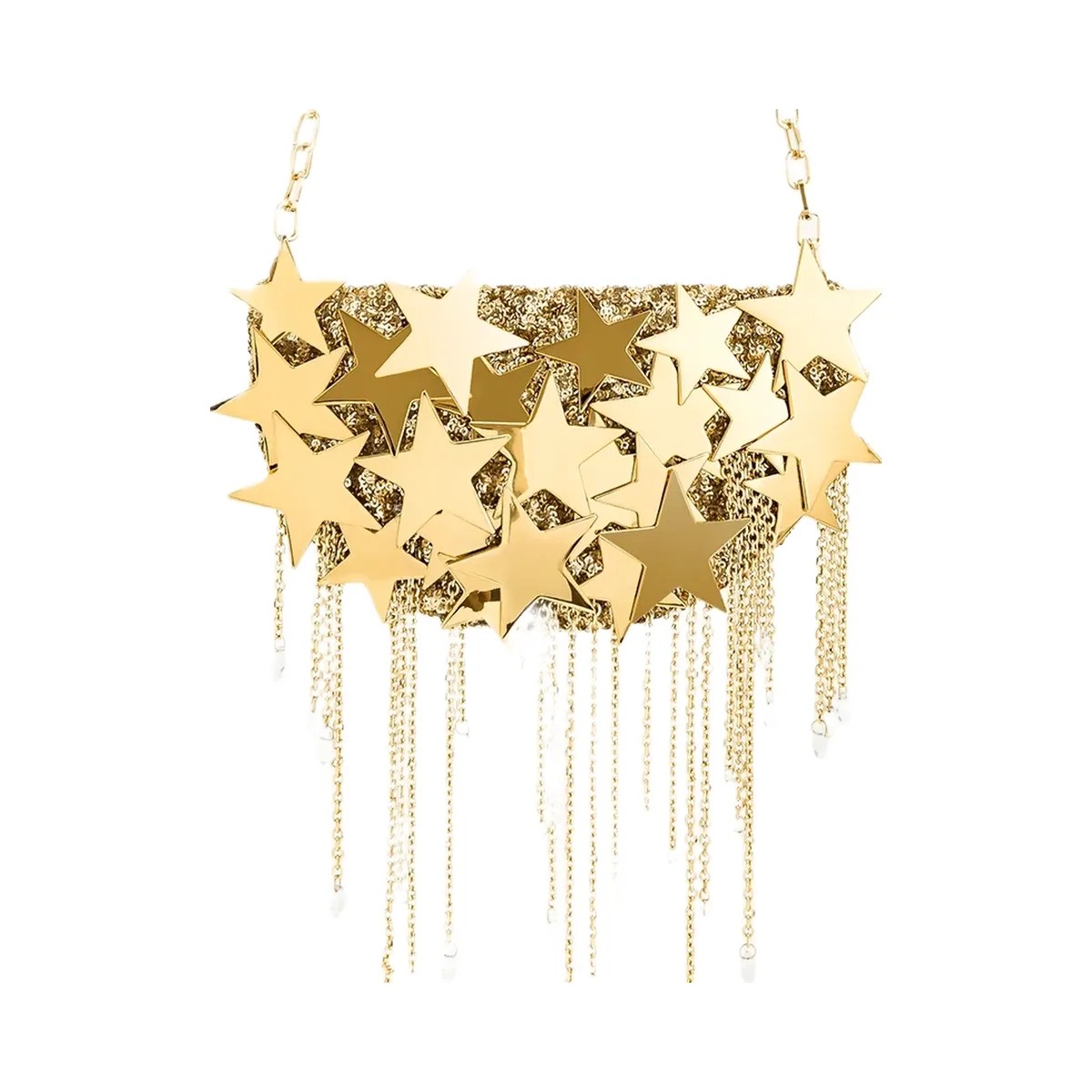 JW PEI Anika Star Embellished Chain Bag Gold - HypeFly India View 1