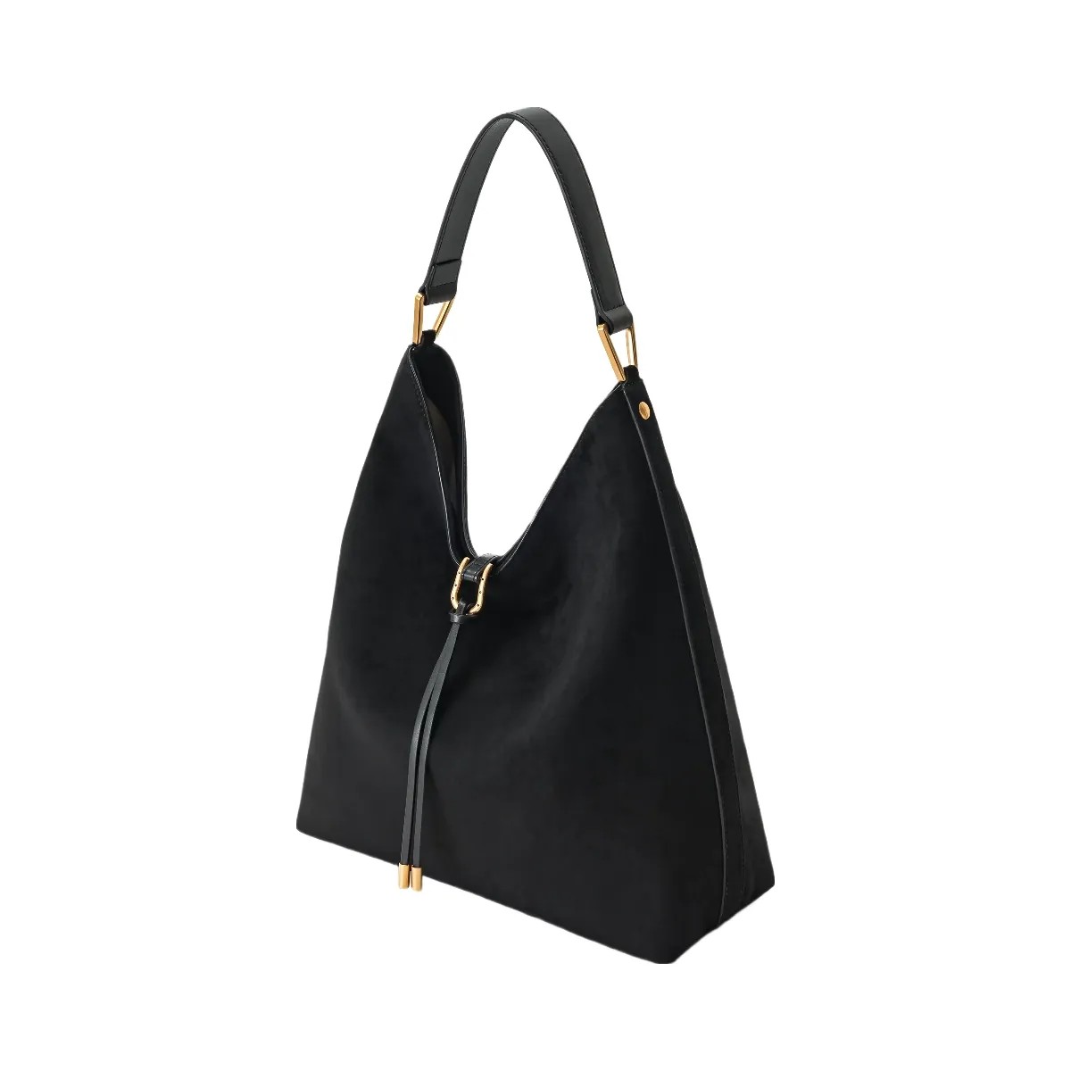 JW PEI Aria Faux Suede Shoulder Bag Black - HypeFly India View 2