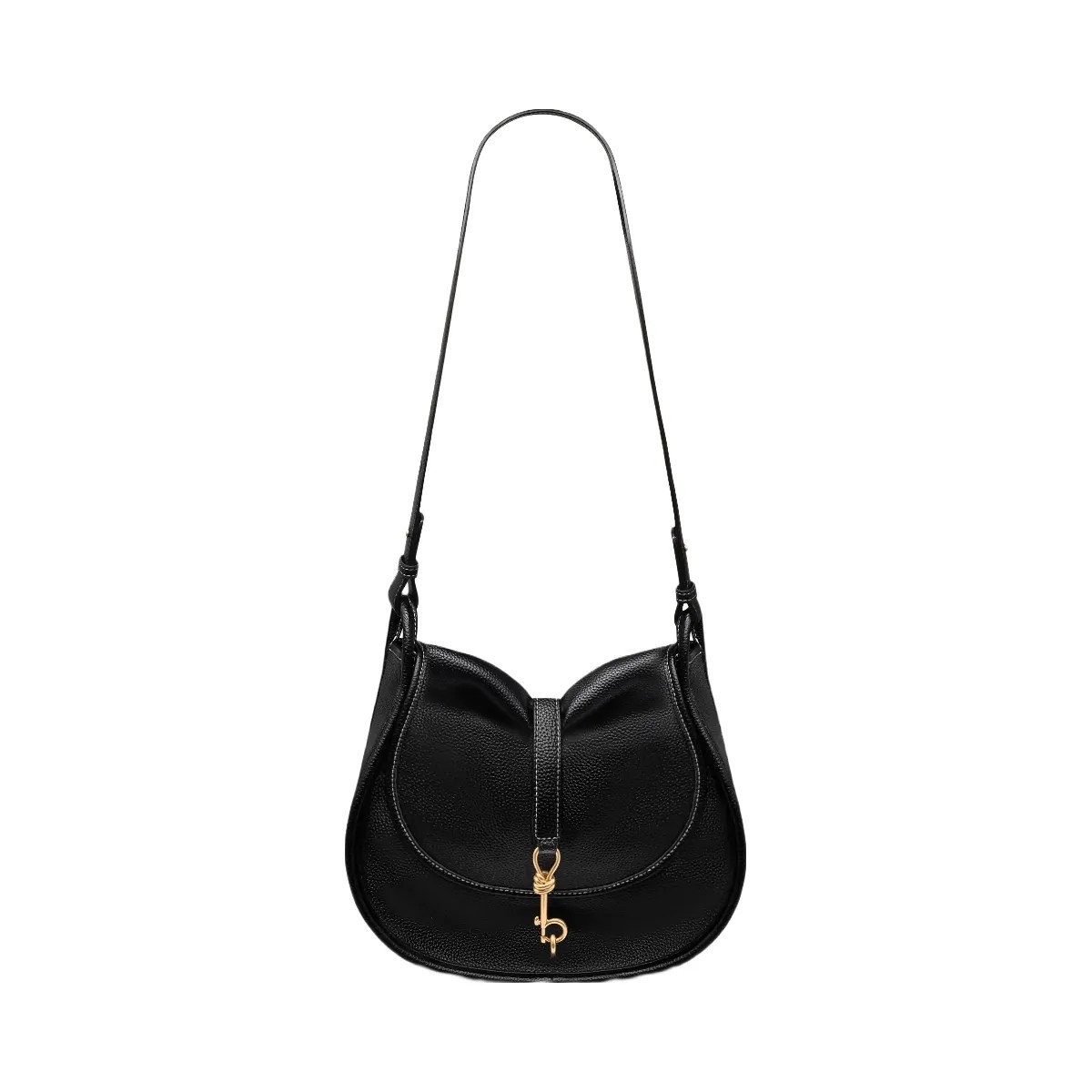 JW PEI Arla Small Hobo Bag Black Pebbled - HypeFly India View 2