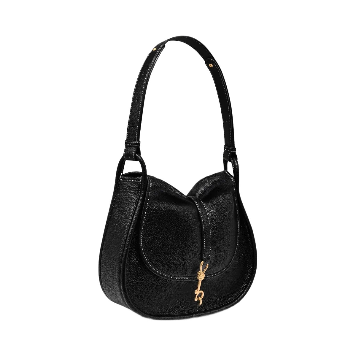 JW PEI Arla Small Hobo Bag Black Pebbled - HypeFly India View 3