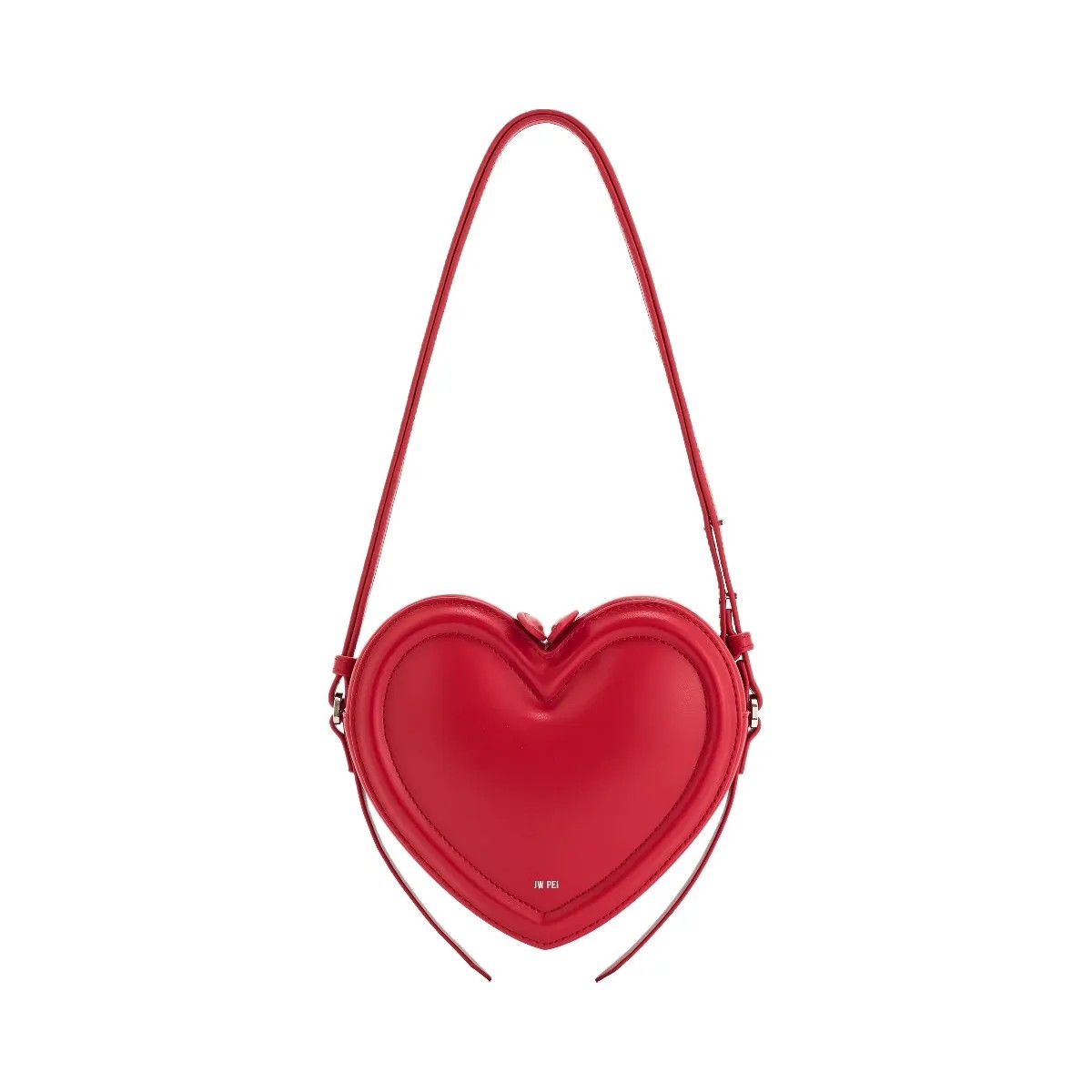 JW PEI Arlene Heart Shaped Bag Magenta - HypeFly India View 1