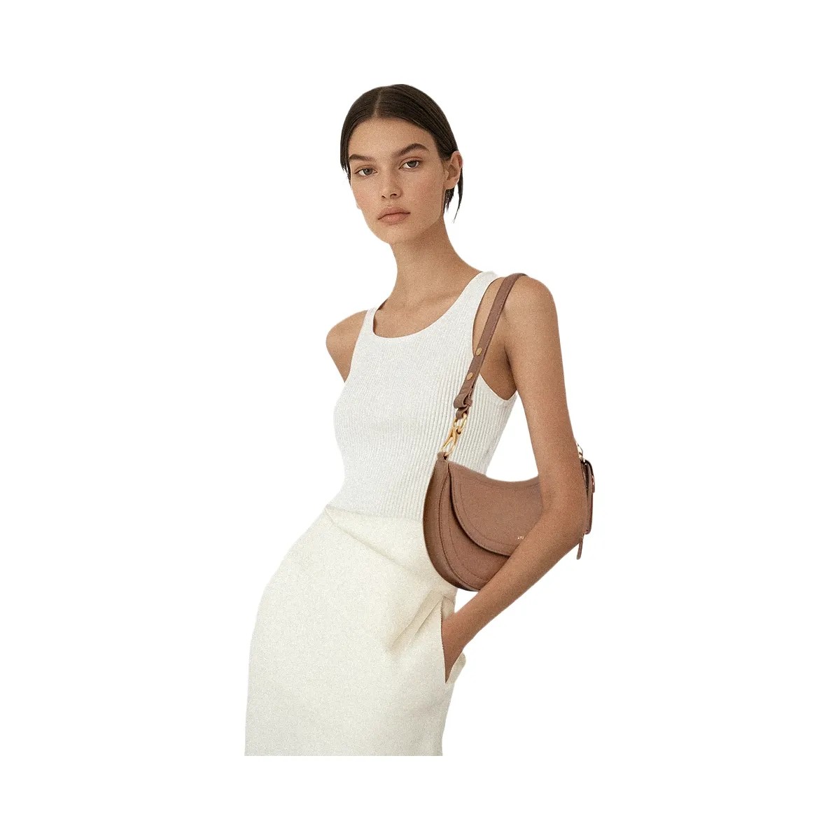 JW PEI Ashlie Crossbody Bag Brown - HypeFly India View 2