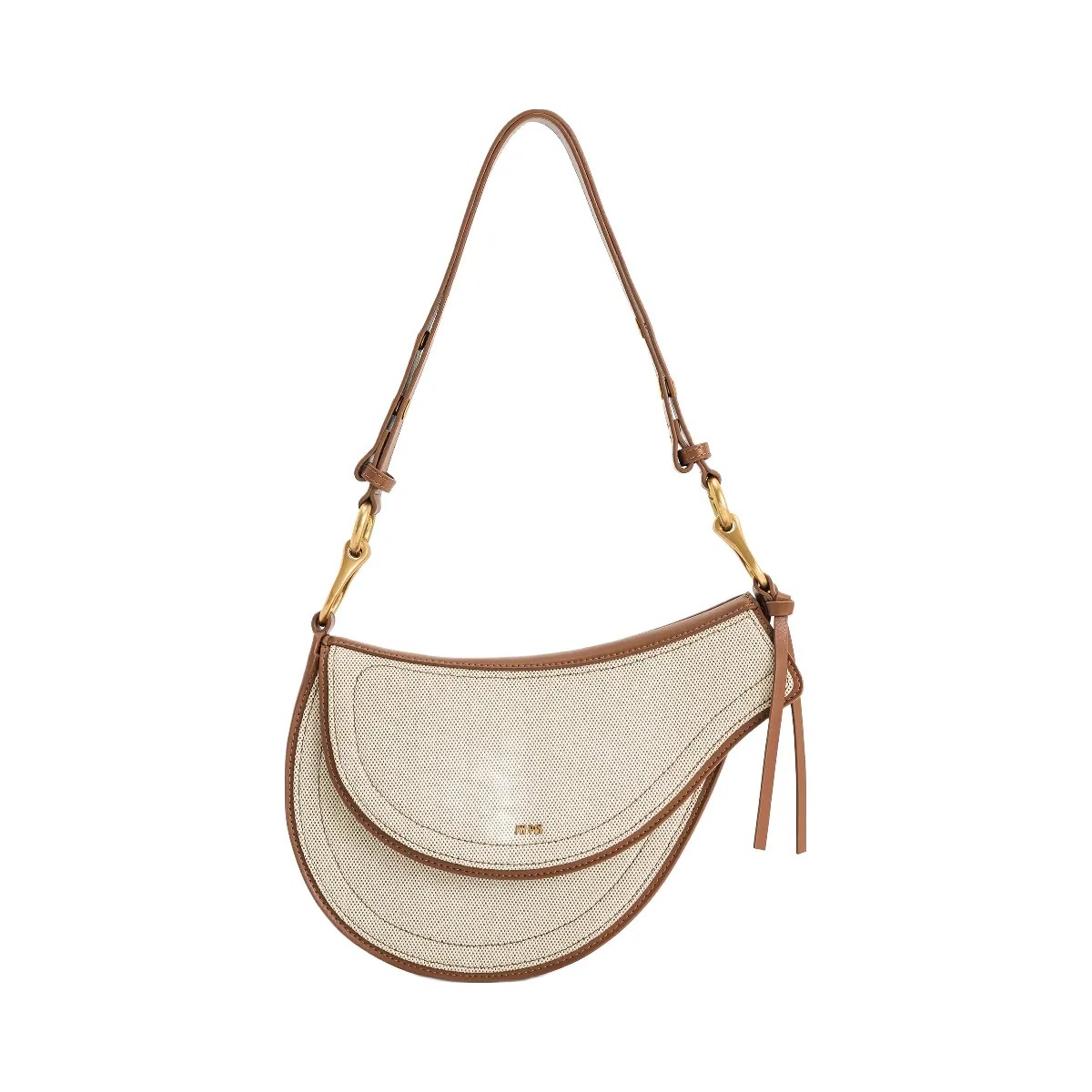 JW PEI Ashlie Crossbody Bag Brown Canvas - HypeFly India View 1