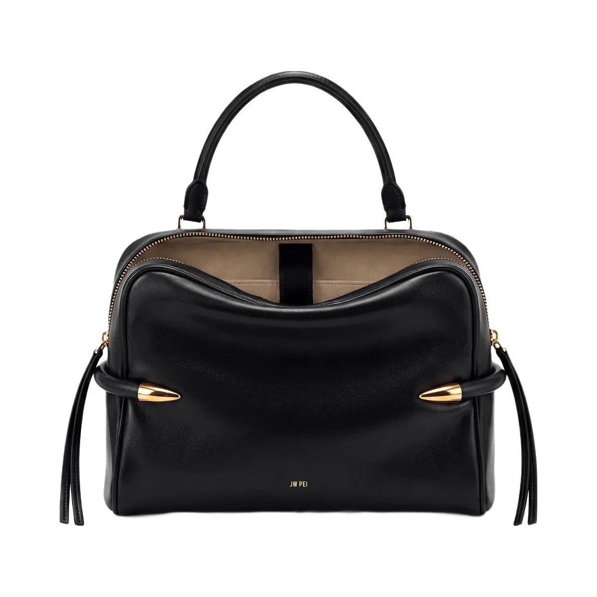 JW PEI Callie Tusk Detail Shoulder Bag Black - HypeFly India View 1