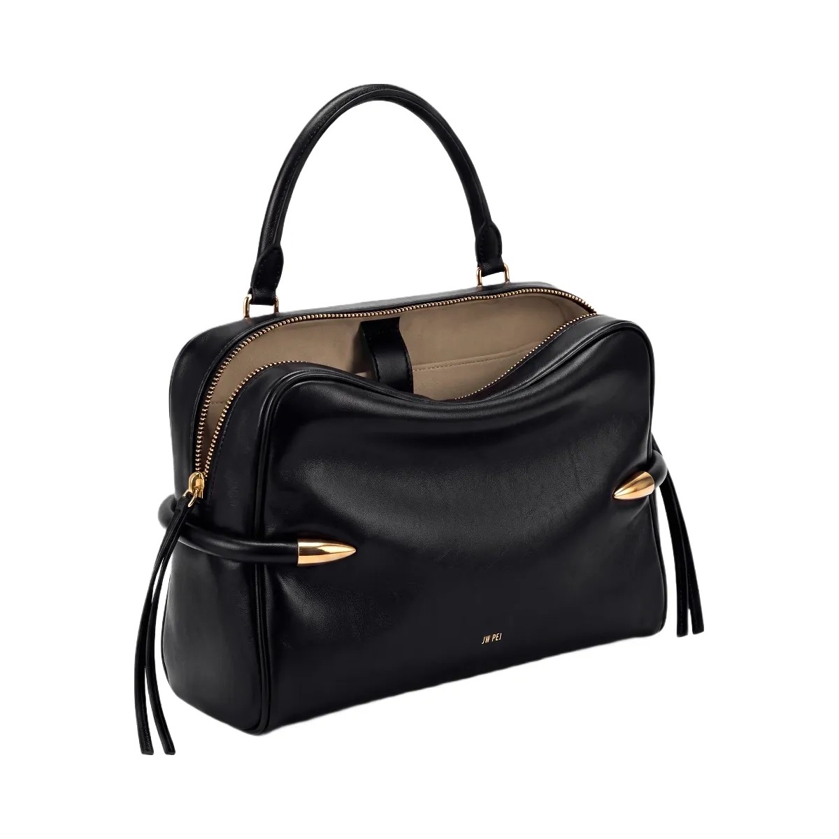JW PEI Callie Tusk Detail Shoulder Bag Black - HypeFly India View 3