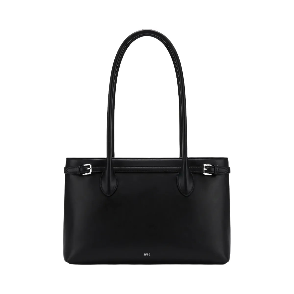 JW PEI Camille Buckle Strap Tote Bag Black - HypeFly India View 1