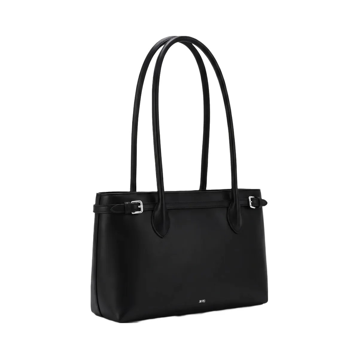 JW PEI Camille Buckle Strap Tote Bag Black - HypeFly India View 2