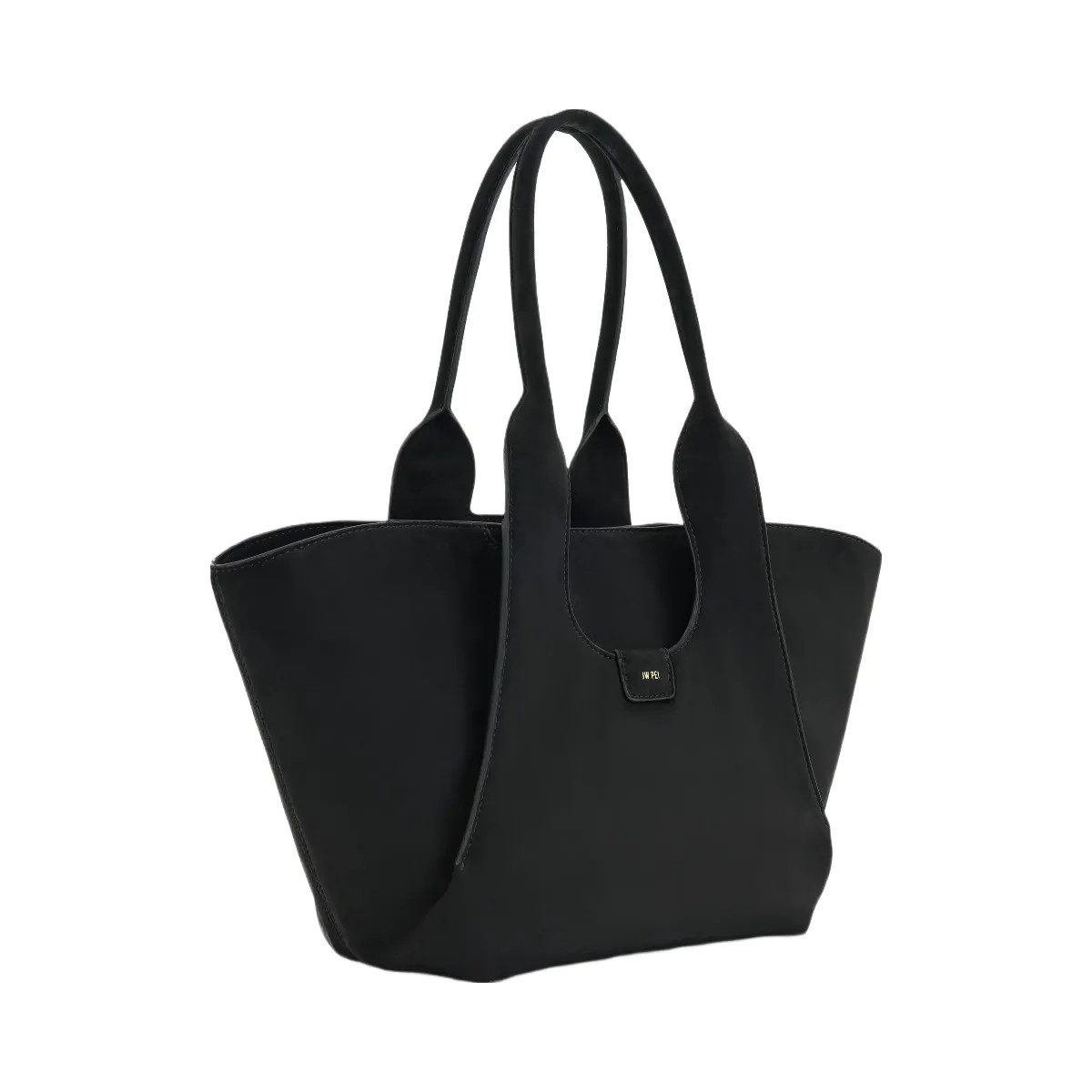 JW PEI Cara Faux Suede Tote Bag Black - HypeFly India View 2