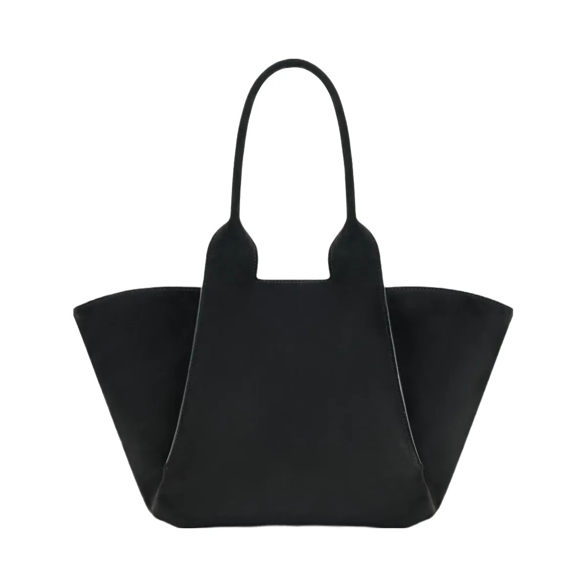 JW PEI Cara Faux Suede Tote Bag Black - HypeFly India View 3
