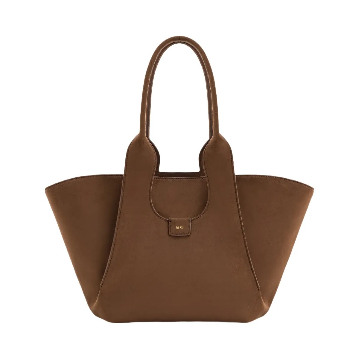 JW PEI Cara Faux Suede Tote Bag Mocha Brown - HypeFly India View 1