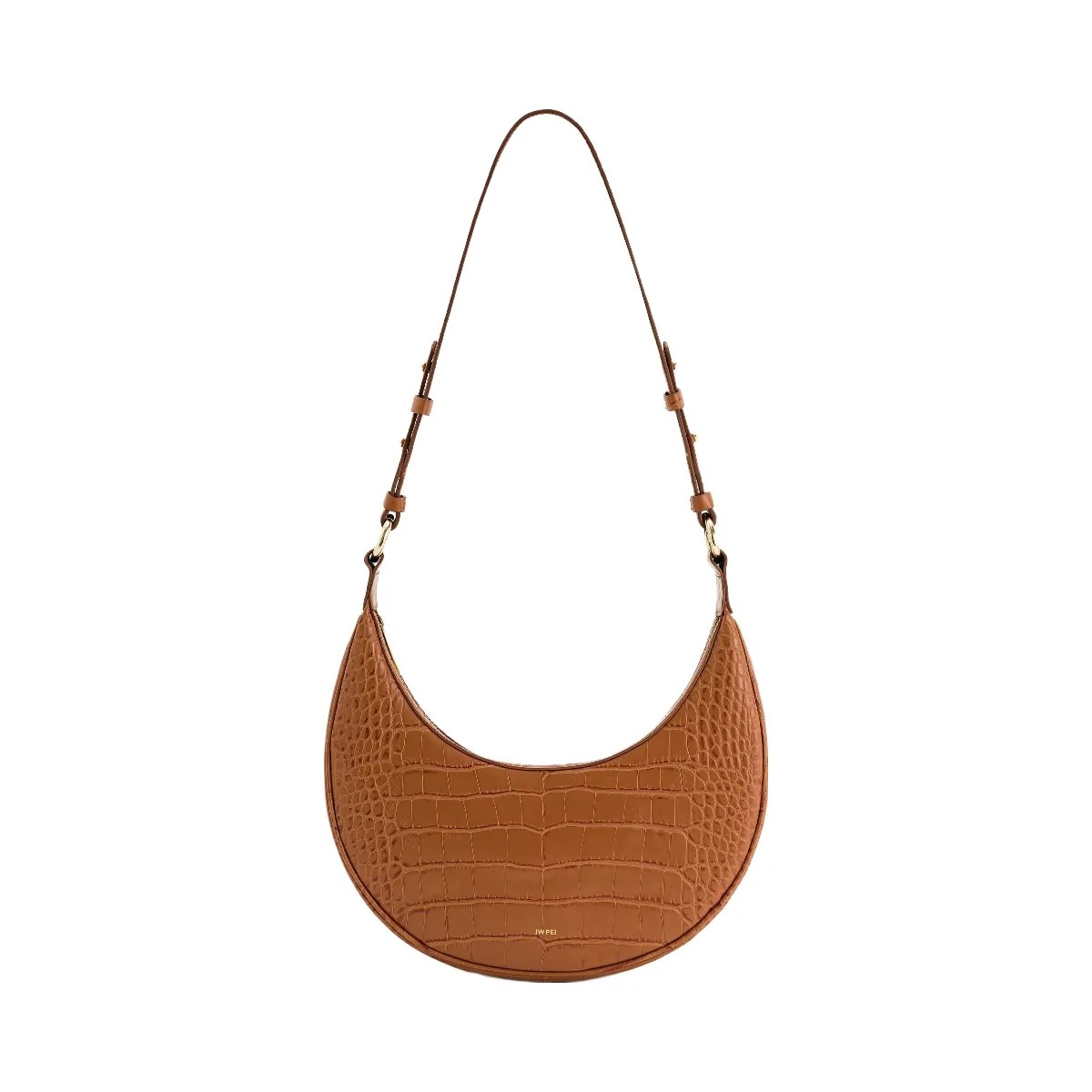 JW PEI Carly Saddle Bag Acorn Brown Croc - HypeFly India View 1