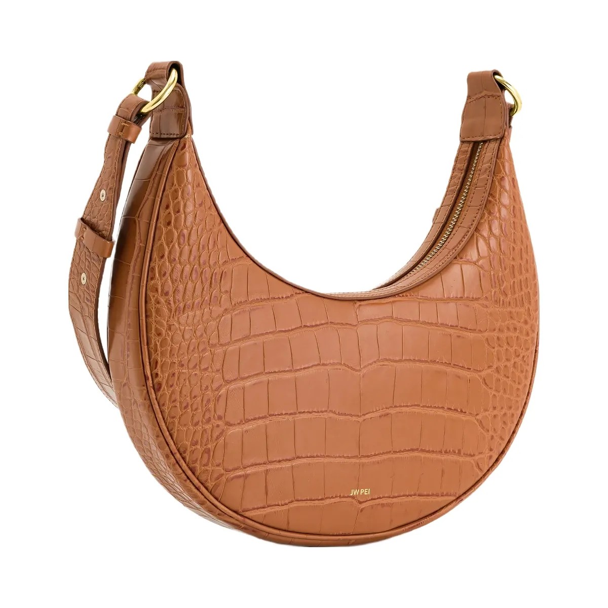 JW PEI Carly Saddle Bag Acorn Brown Croc - HypeFly India View 2