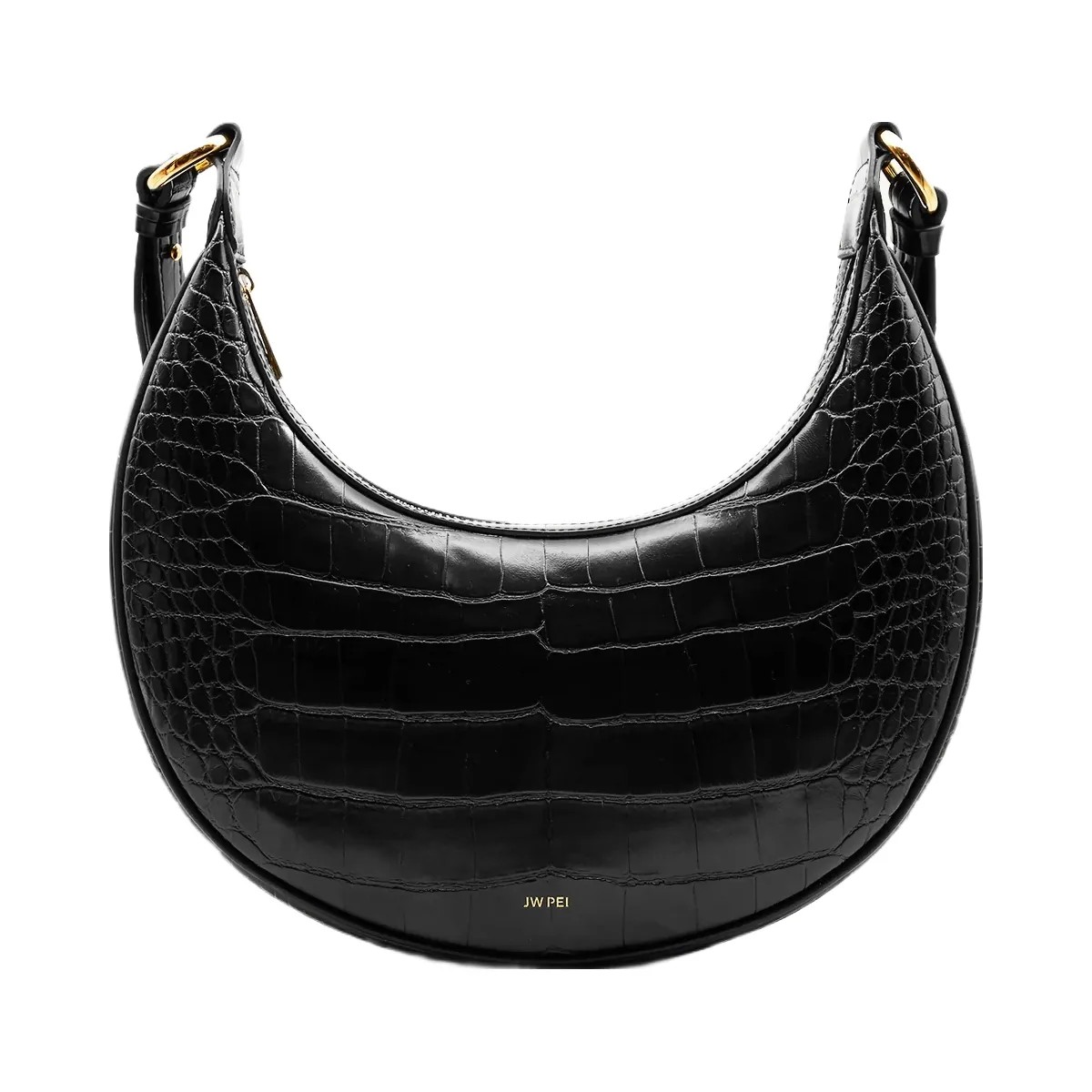 JW PEI Carly Saddle Bag Black Croc - HypeFly India View 3