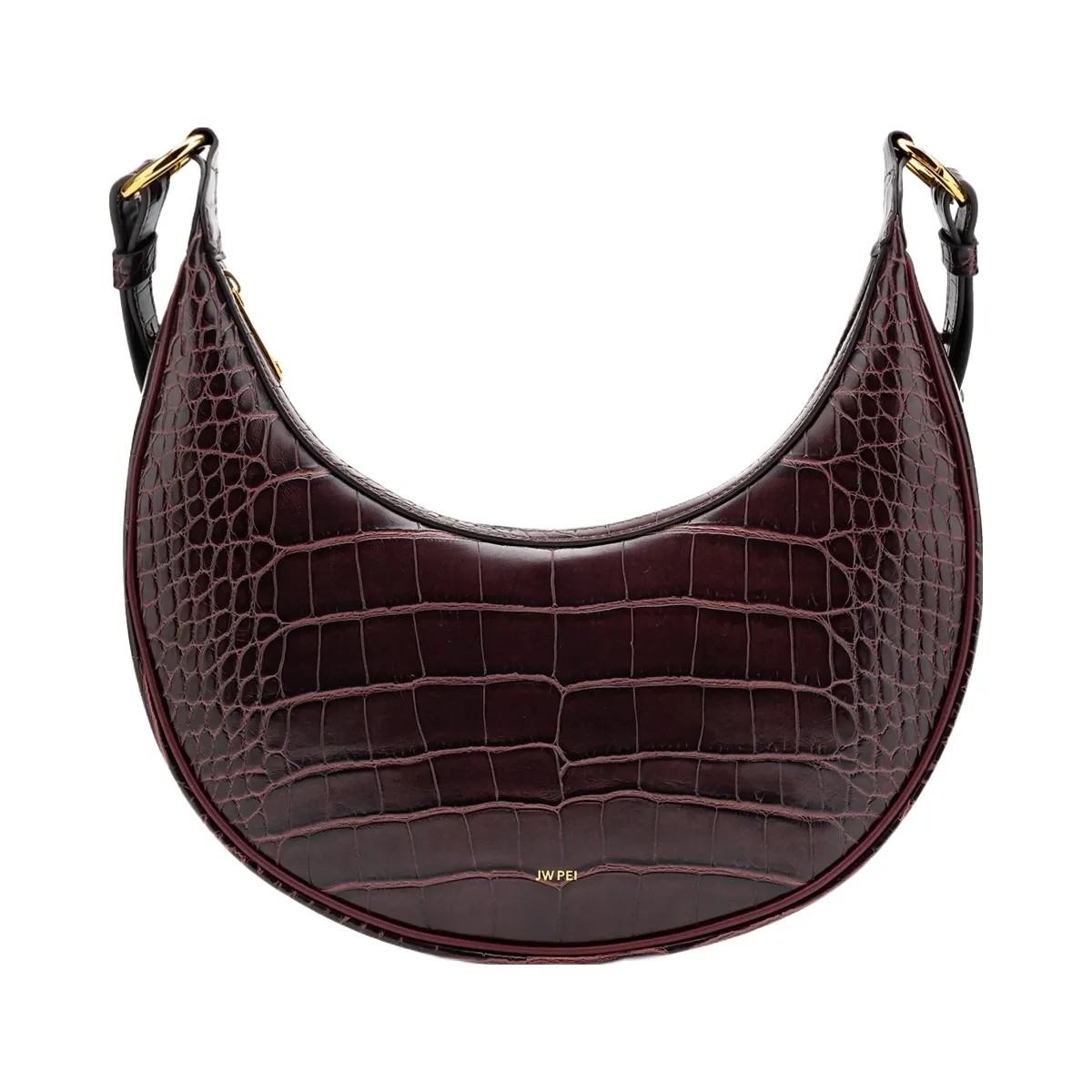 JW PEI Carly Saddle Bag Brown Croc - HypeFly India View 4