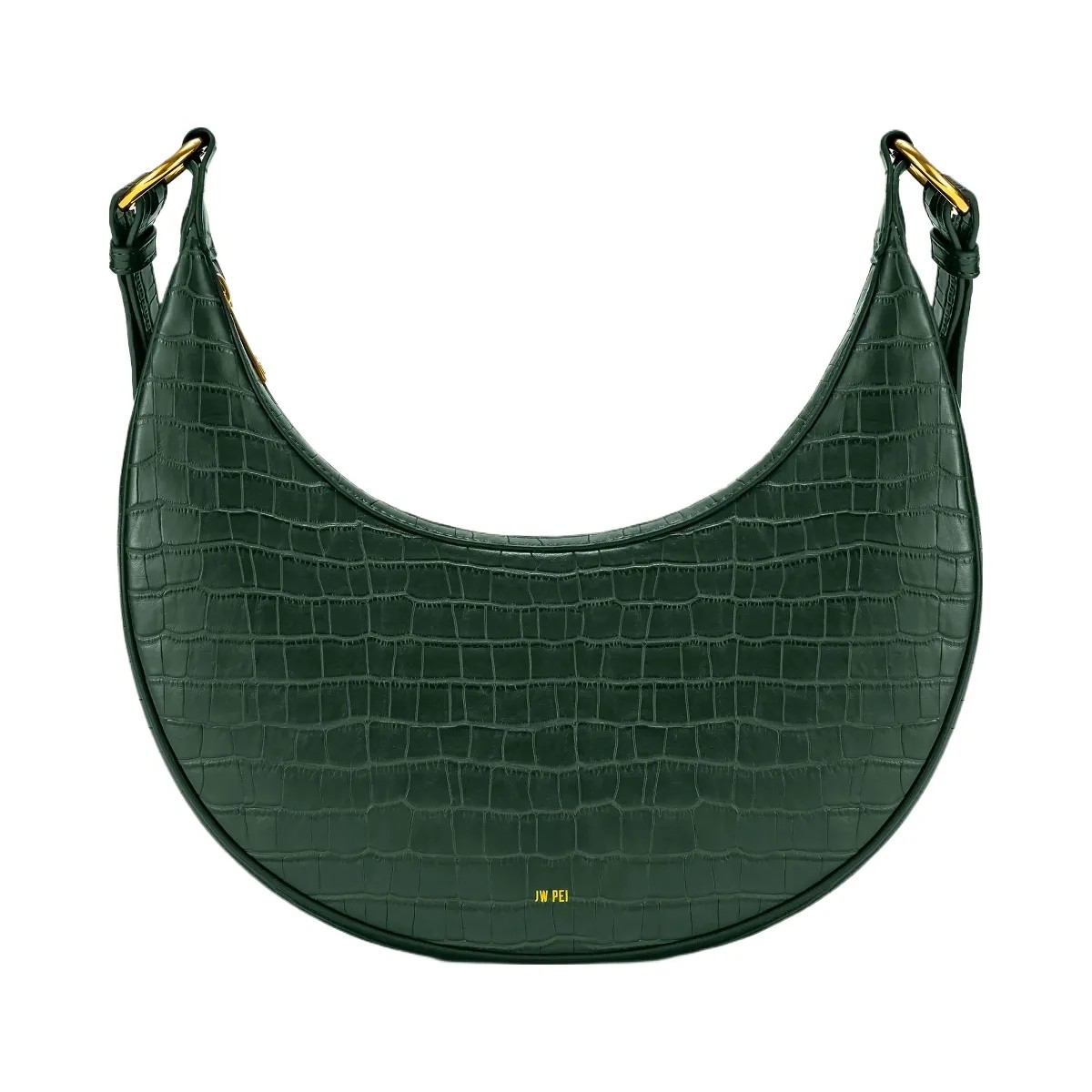 JW PEI Carly Saddle Bag Dark Green Croc - HypeFly India View 3