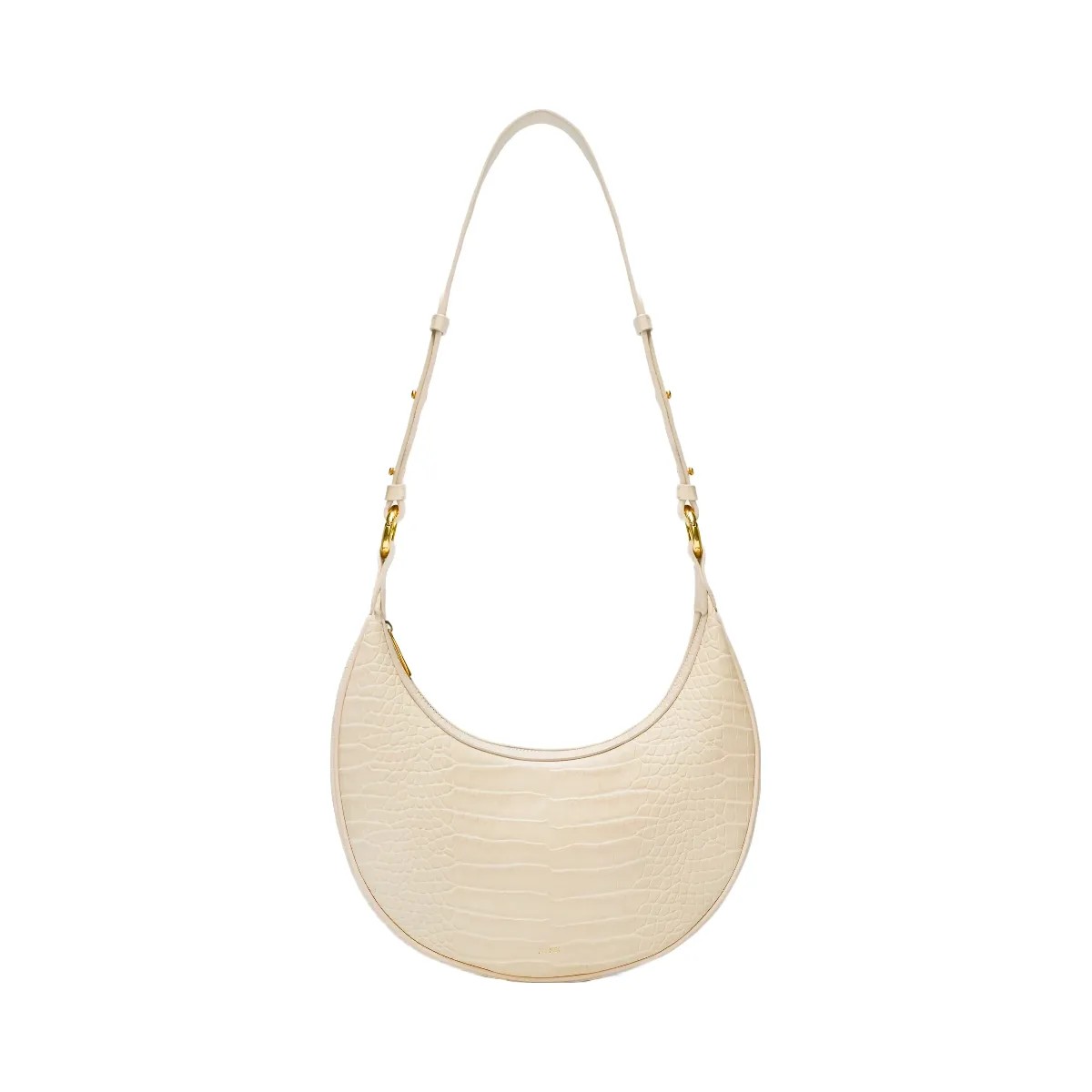 JW PEI Carly Saddle Bag Ivory Croc - HypeFly India View 1