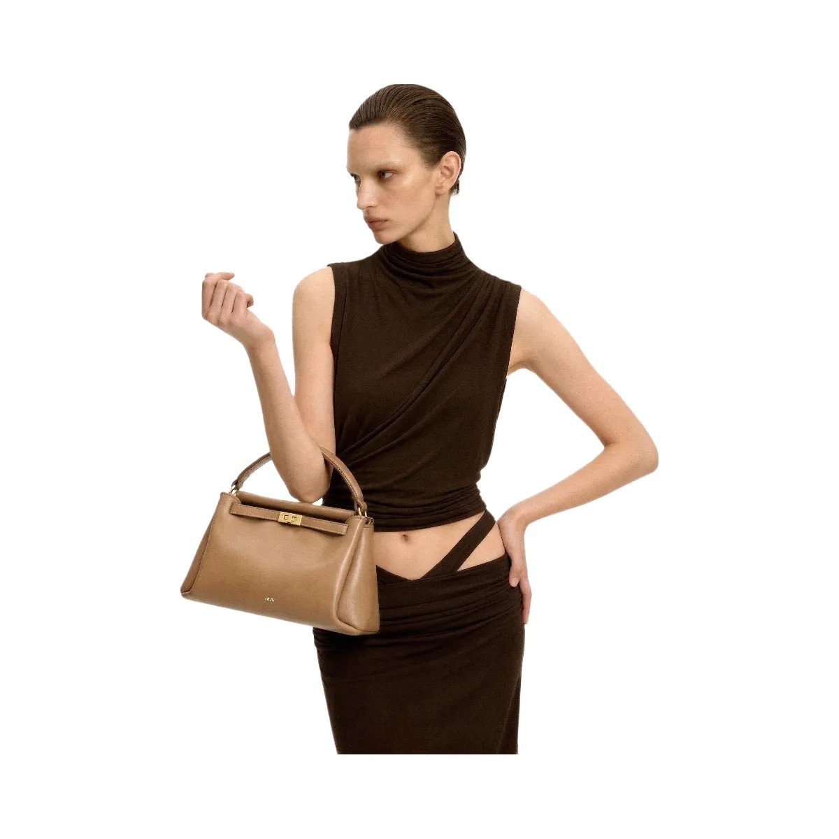 JW PEI Carmen Top Handle Bag Brown - HypeFly India View 2