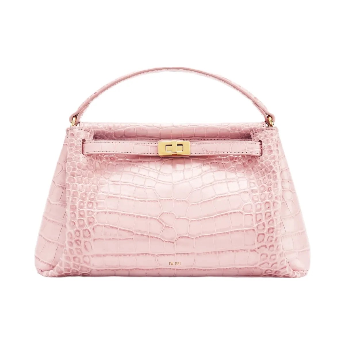 JW PEI Carmen Top Handle Bag Pink Croc - HypeFly India View 1